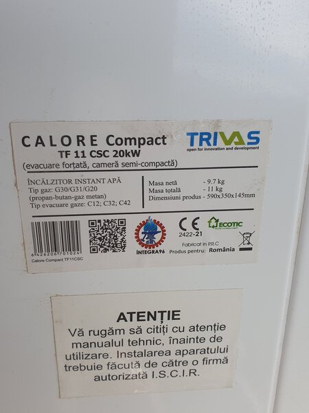 Instant apa calda Calore TF CSC11